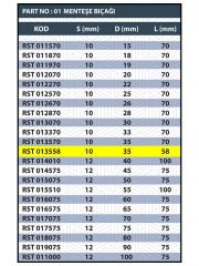 RESİSTE 35x58MM MENTEŞE BIÇAĞI