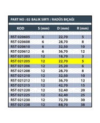RESİSTE S:12 R5 RADÜS BIÇAĞI