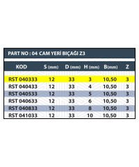 RESİSTE 12X2 CAM YERİ BIÇAĞI Z3