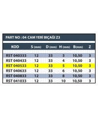 RESİSTE 12X5 CAM YERİ BIÇAĞI Z3