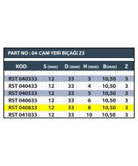 RESİSTE 12X8 CAM YERİ BIÇAĞI Z3