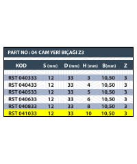 RESİSTE 12X10 CAM YERİ BIÇAĞI Z3