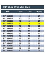 RESİSTE 12X9 TARAMA /KANAL AÇMA BIÇAĞI