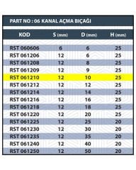 RESİSTE 12X10 TARAMA/KANAL AÇMA BIÇAĞI