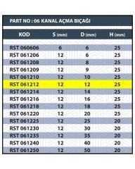 RESİSTE 12X12 TARAMA/KANAL AÇMA BIÇAĞI