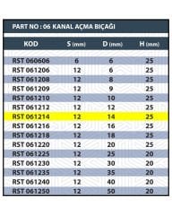RESİSTE 12X14 TARAMA/KANAL AÇMA BIÇAĞI