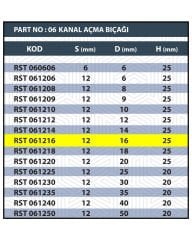 RESİSTE 12X14 TARAMA/KANAL AÇMA BIÇAĞI