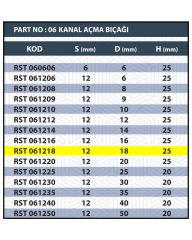 RESİSTE 12X18 TARAMA/KANAL AÇMA BIÇAĞI