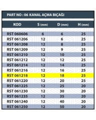 RESİSTE 12X18 TARAMA/KANAL AÇMA BIÇAĞI