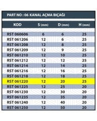 RESİSTE 12X20 TARAMA/KANAL AÇMA BIÇAĞI