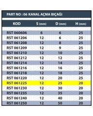 RESİSTE 12X25 TARAMA/KANAL AÇMA BIÇAĞI
