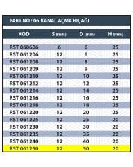 RESİSTE 12X50 TARAMA/KANAL AÇMA BIÇAĞI