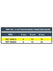 RESİSTE H:15 ALTTAN RULMANLI TEMİZLEME BIÇAĞI