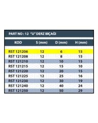 RESİSTE 6MM U DERZ BIÇAĞI