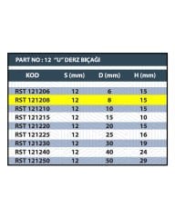 RESİSTE 8MM U DERZ BIÇAĞI