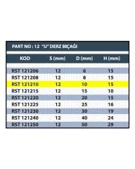 RESİSTE 10MM U DERZ BIÇAĞI
