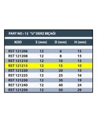 RESİSTE 15MM U DERZ BIÇAĞI