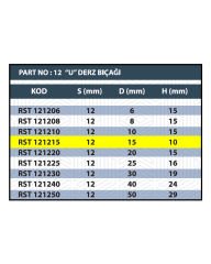RESİSTE 15MM U DERZ BIÇAĞI