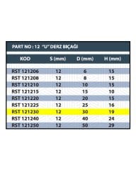 RESİSTE 30MM U DERZ BIÇAĞI