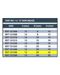 RESİSTE 40MM U DERZ BIÇAĞI