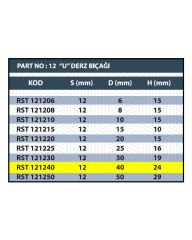 RESİSTE 40MM U DERZ BIÇAĞI