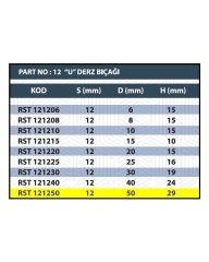 RESİSTE 50MM U DERZ BIÇAĞI