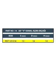 RESİSTE 60° V KANAL AÇMA BIÇAĞI