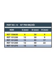 RESİSTE 6xD:30 45º RULMANLI PAH BIÇAĞI