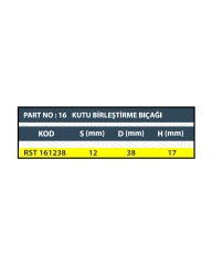 RESİSTE KUTU/KÖŞE BİRLEŞTİRME BIÇAĞI