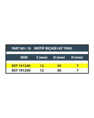 RESİSTE D:40 CNC MOTİF BIÇAĞI 130°