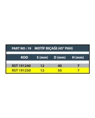 RESİSTE D:50 CNC MOTİF BIÇAĞI 150°