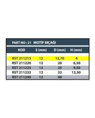 RESİSTE 12,7MM CNC MOTİF BIÇAĞI