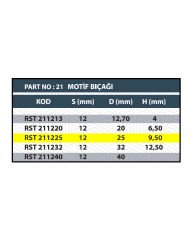 RESİSTE 25MM CNC MOTİF BIÇAĞI