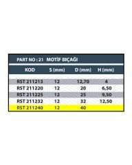RESİSTE 40MM CNC MOTİF BIÇAĞI