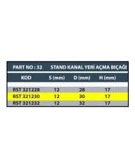 RESİSTE 30MM STAND KANAL YERİ AÇMA BIÇAĞI