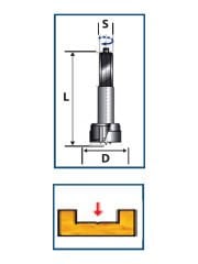 RESİSTE 15x70 SAĞ ÇOKLU DELİK MENTEŞE MATKABI