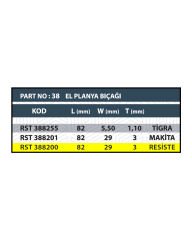 RESİSTE EL PLANYA BIÇAĞI (2 ADET-1 TAKIM)
