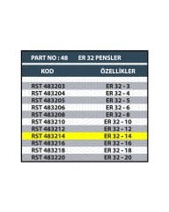 RESİSTE ER32 14MM CNC PENSİ