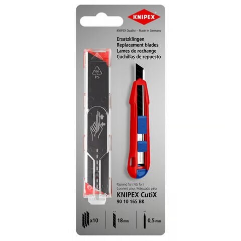 Knipex Cutix 90 10 165 BK Maket Bıçağı Yedek Ucu 10'lu