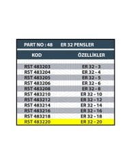RESİSTE ER32 20MM CNC PENSİ