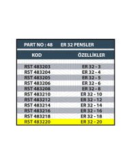 RESİSTE ER32 20MM CNC PENSİ