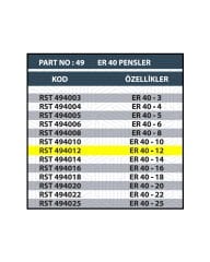 RESİSTE ER40 12MM CNC PENSİ