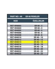 RESİSTE ER40 14MM CNC PENSİ