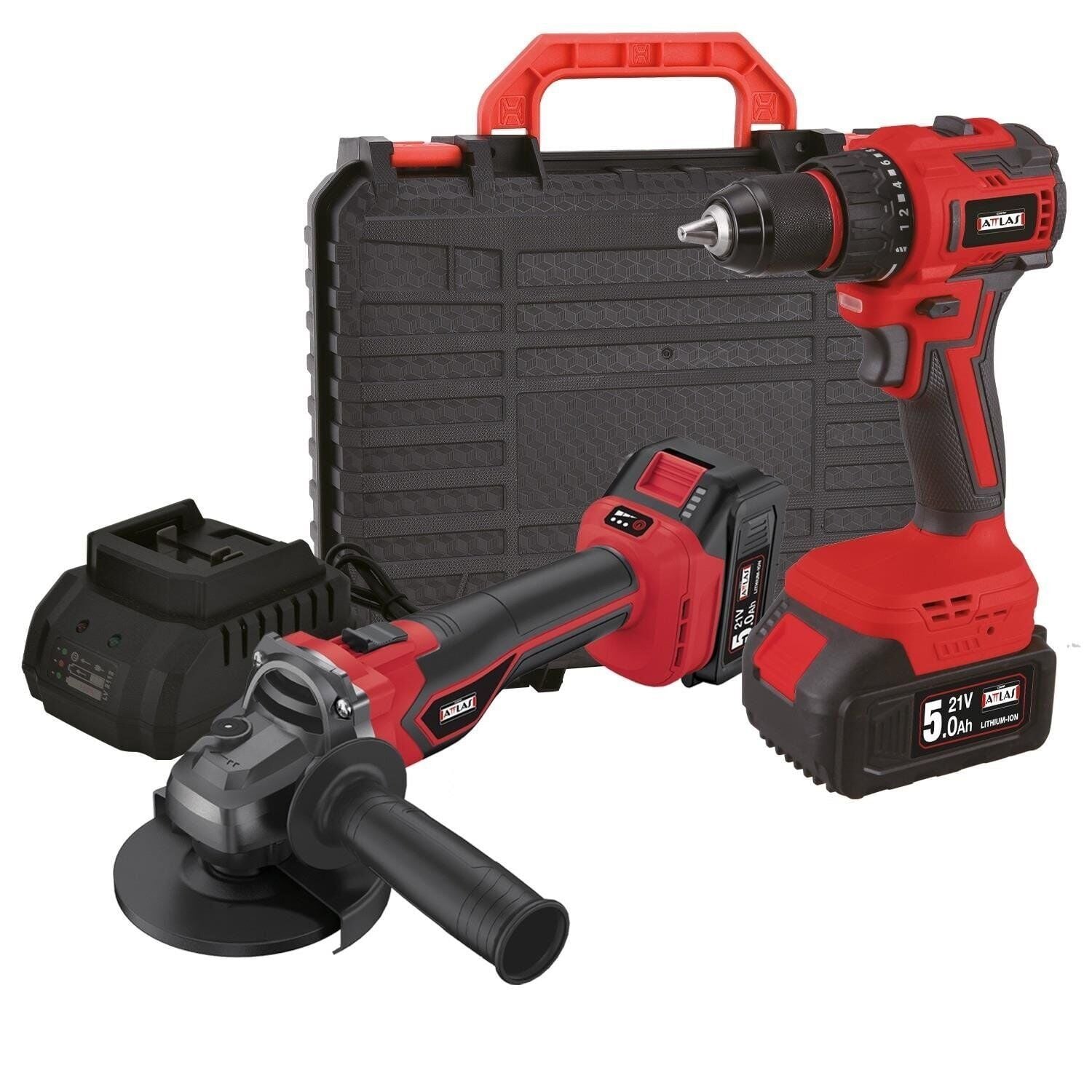 Attlas ATBL 21 2Lİ Kömürsüz Set Akülü DarbeliMatkap +Taşlama