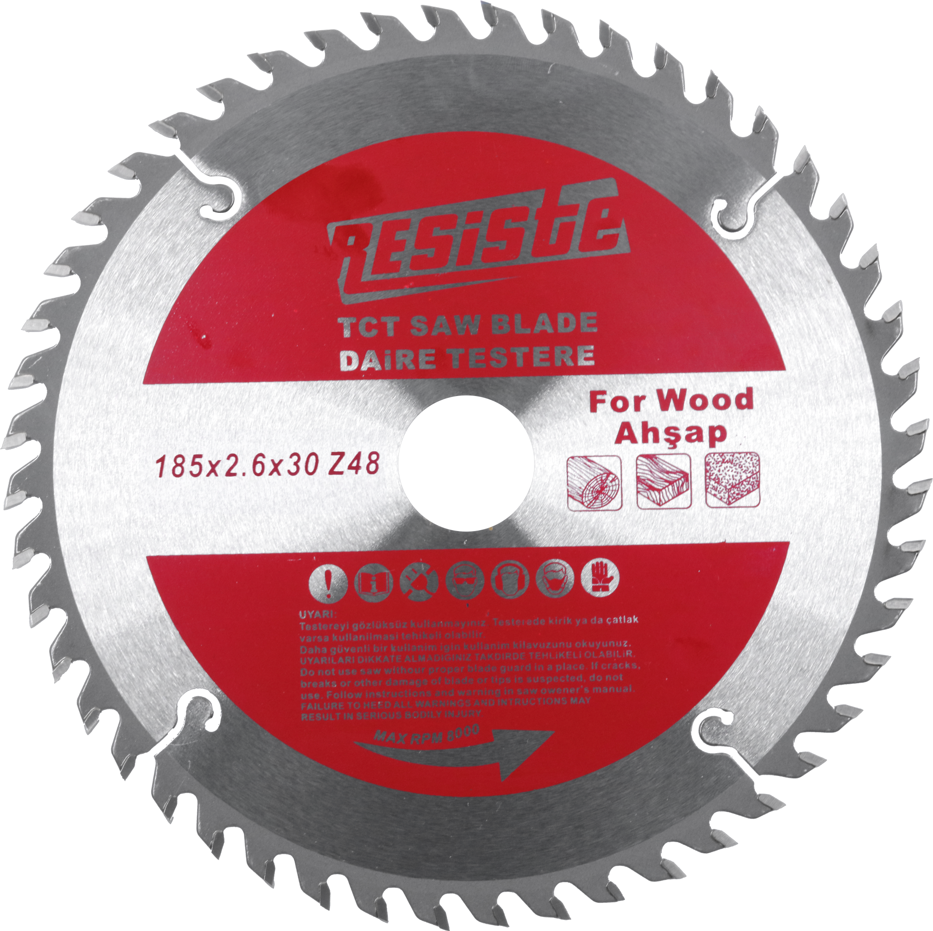 RESİSTE 185X2,6X30 Z48 SUNTA KESME TESTERESİ